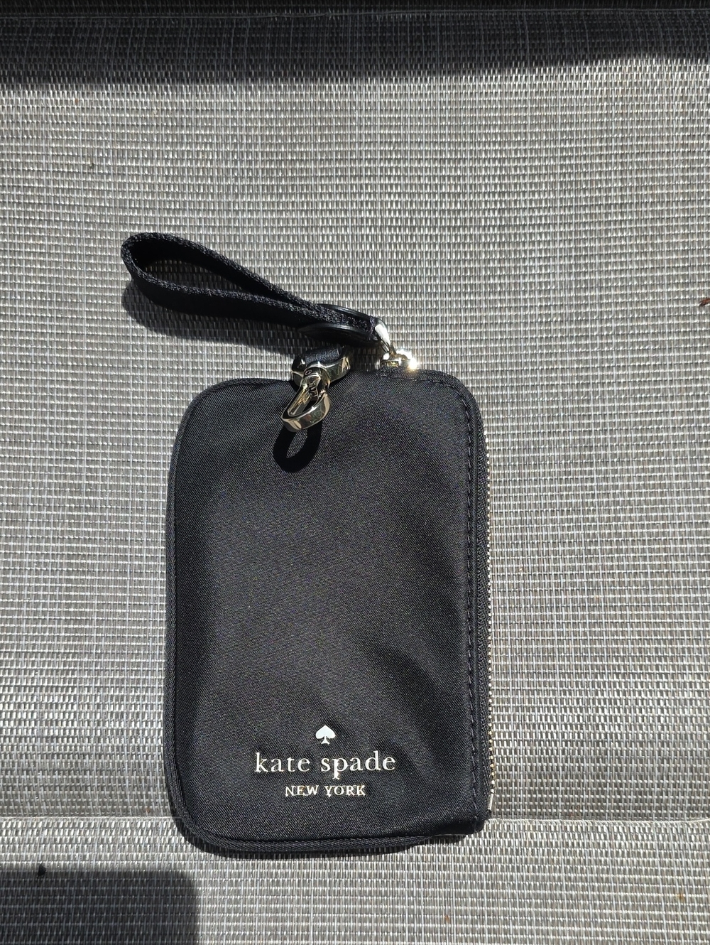 kate spade Black Zip-Around Wristlet Card Case
